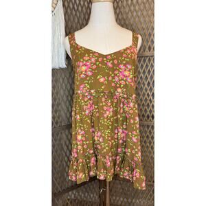 Matilda Jane On a Whim Flutter Too Floral Tank Top sz M
